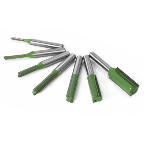 SUPERSELLER Fraise Pour Défonceuse, Affleureuse Et Toupie 7PCS Router Bits Set 6mm Shank 3 4 5 6 8 10 12mm Lame Diamètre Double Flûte Mèche Droite Pour Le Travail Du Bois Fraise Outil, Vert 4 SUPERSELLER Fraise Pour Défonceuse, Affleureuse Et Toupie 7PCS Router Bits Set 6mm Shank 3 4 5 6 8 10 12mm Lame Diamètre Double Flûte Mèche Droite Pour Le Travail Du Bois Fraise Outil, Vert – Image 2