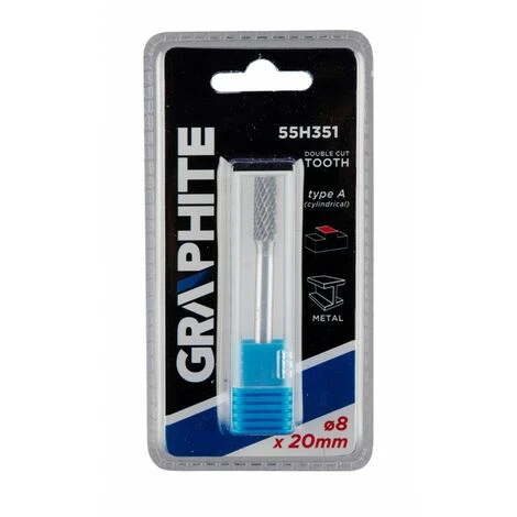 BRICOLINE Fraise à Métaux HM, Type A (cylindrique), 8 X 20 Mm, Queue 6 X 45 Mm 5 BRICOLINE Fraise à Métaux HM, Type A (cylindrique), 8 X 20 Mm, Queue 6 X 45 Mm – Image 3