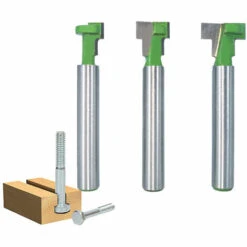 SUPERSELLER Fraise Pour Défonceuse Affleureuse Et Toupie Jeu De Mèches De Routeur à Trou De Serrure 635 Mm (1/4") Tige 5/16 3/8 & 1/2" Diamètre De La Lame Pour Boulon Hexagonal En Bois T-Track Rainurage Fraises Set