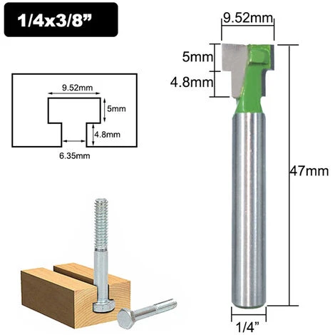 SUPERSELLER Fraise Pour Défonceuse Affleureuse Et Toupie Jeu De Mèches De Routeur à Trou De Serrure 635 Mm (1/4") Tige 5/16 3/8 & 1/2" Diamètre De La Lame Pour Boulon Hexagonal En Bois T-Track Rainurage Fraises Set 7 SUPERSELLER Fraise Pour Défonceuse Affleureuse Et Toupie Jeu De Mèches De Routeur à Trou De Serrure 635 Mm (1/4") Tige 5/16 3/8 & 1/2" Diamètre De La Lame Pour Boulon Hexagonal En Bois T-Track Rainurage Fraises Set – Image 5