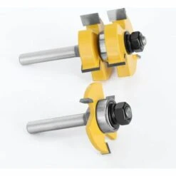 8mm Queue Langue Appariée Et Fraise De Rainure Set 3 Dents Forme T Cutter En Bois De Coupe Outil De Travail Du Bois -Triomphe -Toupie Soldes 54251273 5