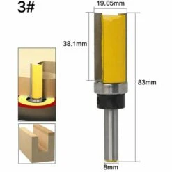 VERSAILLESFR Ensemble De Bits De Routeur De Modèle De Motif De Finition Embout De Garniture Affleurante à Queue De 8 Mm Fraise à Bois, Paquet De 4,Versailles -Toupie Soldes 54451412 4