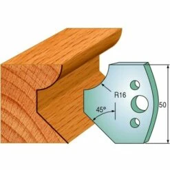 LUXOUTILS 569 : Jeu De Fers Chanfrein / 1/4 De Rond ( 50 X 4 Mm ) Porte Outils Toupie