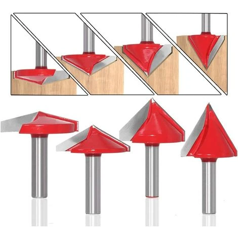 4Pcs Fraise à Rainurer Droit En V, 60° 90° 120° 150°, Queue De 8mm, Fraise à Bois 3D En V Fraise à Graver,Starlight 3 4Pcs Fraise à Rainurer Droit En V, 60° 90° 120° 150°, Queue De 8mm, Fraise à Bois 3D En V Fraise à Graver,Starlight