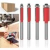 Roulement Routeur 6mm Cutter à Queue De 6mm Menuiserie Outil Woodworking Travail Bois Fraisage Carbure Cémenté Flush Trim Router Tige Fraise à Bois Avec 4 Lames Motif De Garniture Routeur Bits，Starlight -Toupie Soldes 54850994 1