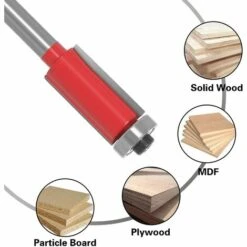 Roulement Routeur 6mm Cutter à Queue De 6mm Menuiserie Outil Woodworking Travail Bois Fraisage Carbure Cémenté Flush Trim Router Tige Fraise à Bois Avec 4 Lames Motif De Garniture Routeur Bits，Starlight -Toupie Soldes 54850994 3