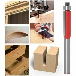 Roulement Routeur 6mm Cutter à Queue De 6mm Menuiserie Outil Woodworking Travail Bois Fraisage Carbure Cémenté Flush Trim Router Tige Fraise à Bois Avec 4 Lames Motif De Garniture Routeur Bits，Starlight -Toupie Soldes 54850994 5