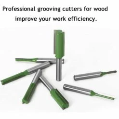 7 Pièces Fraise Droite Defonceuse, Mèches De Routeur à Queue De 6 Mm Fraise De Fraisage Avec Tranchants En Carbure Fraise, Pour Le Travail Du Bois (Vert)，Starlight -Toupie Soldes 54851020 5