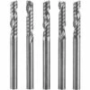 5pcs Fraise Au Carbure De Tungstène 3.175mm (1/8") Tige Seule Flûte Fraise CNC Fraises Rotatives Mis Peu，Starlight