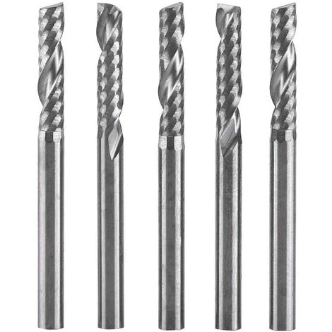 5pcs Fraise Au Carbure De Tungstène 3.175mm (1/8") Tige Seule Flûte Fraise CNC Fraises Rotatives Mis Peu,Starlight 3 5pcs Fraise Au Carbure De Tungstène 3.175mm (1/8") Tige Seule Flûte Fraise CNC Fraises Rotatives Mis Peu,Starlight