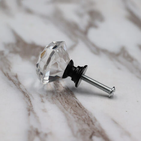 ELLE Boutons De Tiroir De Porte En Cristal - 10 Pièces 30MM Base Noire 6 ELLE Boutons De Tiroir De Porte En Cristal - 10 Pièces 30MM Base Noire – Image 4