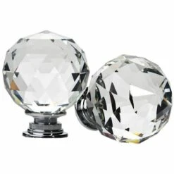 ELLE 10pcs Bouton De Tiroir Sphérique Poignées De Traction En Cristal Boutons De Garde-robe De Placard (40MM)