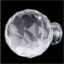 ELLE 10pcs Bouton De Tiroir Sphérique Poignées De Traction En Cristal Boutons De Garde-robe De Placard (40MM) -Toupie Soldes 54891672 3