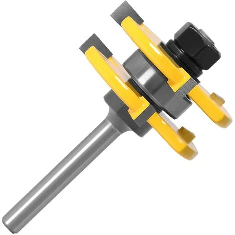 TINOR 45 Degrés Verrouiller Mitre Routeur Bit + Mèche De Langue + Fraise à Rainurer, Fraise à Bois Pour Outils De Menuiserie (1/4'' (6,35mm)) 5 TINOR 45 Degrés Verrouiller Mitre Routeur Bit + Mèche De Langue + Fraise à Rainurer, Fraise à Bois Pour Outils De Menuiserie (1/4'' (6,35mm)) – Image 3