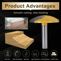 ALMI Fraise Horizontale Pour Toupie, Fraise Pour Chape, Petite Toupie Avec Tige De 8mm (tige De 8mm, Largeur De 1-3/4", Rayon De 1.65") -Toupie Soldes 55343896 3