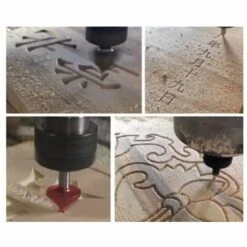 TINOR Fraise à Rainurer En Acier Tungstène CNC 90 Degrés Tige De 6 Mm Diamètre De 32 Mm Pour Fabrication De Panneaux 3D Rouge -Toupie Soldes 55576876 4