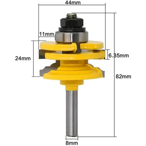 FLYME 8mm Shank Porte Rail Routeur Bit Réversible Routeur Bit Carbure Outils De Travail Du Bois 4 FLYME 8mm Shank Porte Rail Routeur Bit Réversible Routeur Bit Carbure Outils De Travail Du Bois – Image 2