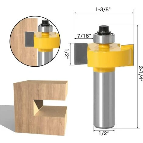 FLYME Mèche De Routeur Avec 6 Ensembles De Roulements, Rainureuse à Bois à Tige De 1/2" Pour Plusieurs Profondeurs 1/8", 1/4", 5/16", 3/8", 7/16", 1/2" 5 FLYME Mèche De Routeur Avec 6 Ensembles De Roulements, Rainureuse à Bois à Tige De 1/2" Pour Plusieurs Profondeurs 1/8", 1/4", 5/16", 3/8", 7/16", 1/2" – Image 3