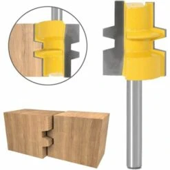 FLYME Fraise à Joint De Colle Réversible, Coupe Tenon Réversible Moyenne à Tige De 1/4 Pouce Pour Outils De Travail Du Bois, Coupe Le Bois Jusqu'à 1-1/8 Pouce -Toupie Soldes 56628288 4