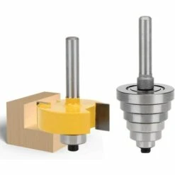 FLYME Ensemble De Fraises à Rainurer à Tige De 1/4 Po Couteaux à Rainurer Pour Le Travail Du Bois Avec 6 Roulements Avec Roulements Interchangeables 1/8", 1/4", 5/16", 3/8", 7/16", 1/2" -Toupie Soldes 56628306 5