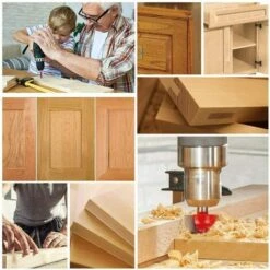 LEDMOMO Fraises Defonceuse 6.35mm. Coffret De 15 Fraises Tige De 6.35mm 1/4", Coupe-outils Pour Travail Bois à Pointe En Carbure De Tungstène, Tige Forets En Acier Forgé -Toupie Soldes 56665980 5