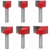 FR-LIFE BR-Vie 6Pcs 8mm Tige Fraise à Rainurer Pour Bois Fraisage à Menuiserie Fraise à Bois Fin Double Tranchant Nettoyage Du Fond De Bois Routeur Bits Dia De Coupe 18/20/22/25/30/32mm -Toupie Soldes 57913738 1