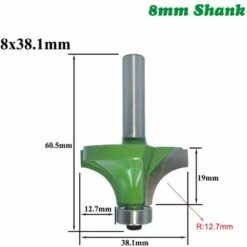 GRID COOL Lot De 6 Fraises Rondes De 8 Mm Queue Arrondi Coin Rayon Routeur Bits Round Over -Toupie Soldes 58348431 5
