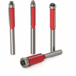 CHANCEY 4 Pièces Fraise à Copier 1/4" Outils De Fraisage De Menuiserie Bricolage De Coupe Avec Roulement Supérieur, Queue Garniture Affleurante Routeur，SEMAket -Toupie Soldes 59618767 4