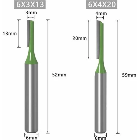 CHANCEY 7pcs Tige De 6mm Fraise à Défoncer Fraise Droite Avec Tranchants En Carbure Fraise à Menuiserie Outil De Woodworking Cutter,SEMAket 5 CHANCEY 7pcs Tige De 6mm Fraise à Défoncer Fraise Droite Avec Tranchants En Carbure Fraise à Menuiserie Outil De Woodworking Cutter,SEMAket – Image 3