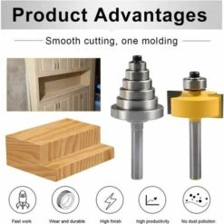 IRISFR Mèche De Routeur à Feuillure 1/4 '' Avec 6 Roulements Réglables, Fraise à Rainurer En Carbure Cimenté, Pour Le Travail Du Bois Et Les Outils De Bricolage,Lilaris 9 IRISFR Mèche De Routeur à Feuillure 1/4 '' Avec 6 Roulements Réglables, Fraise à Rainurer En Carbure Cimenté, Pour Le Travail Du Bois Et Les Outils De Bricolage,Lilaris -Toupie Soldes 59803984 3