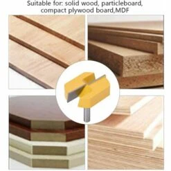 DENUOTOP Fraises à Rainurer Fraise De Queue De 8mm, Fraise De Rabotage De Surface De Fond De Rabotage De Nettoyage De 8x57mm En Bas -Toupie Soldes 60005325 3