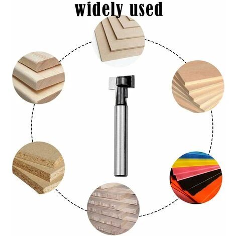 LYCXAMES Fraise En Rainure En T 8mm, Routeur à Rainure En T Forme Routeur Bits, 3Pcs (7.94/9.52/12.7mm) Queue De Fraise Avec Lame Fraises à Bois Pour Outils électriques Outil De Menuiserie 4 LYCXAMES Fraise En Rainure En T 8mm, Routeur à Rainure En T Forme Routeur Bits, 3Pcs (7.94/9.52/12.7mm) Queue De Fraise Avec Lame Fraises à Bois Pour Outils électriques Outil De Menuiserie – Image 2