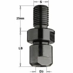 CMT Mandrin Bout Arbre Toupie 30 Ou 50 Filetage M16 - Pince 10 Mm
