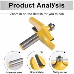 Cisea 2pcs Handrail Router Bit Set - Standard/Flute Moulding Cutter - 1/2 '' Shank For Staircase & Rampes Handrails -Toupie Soldes 60606719 3
