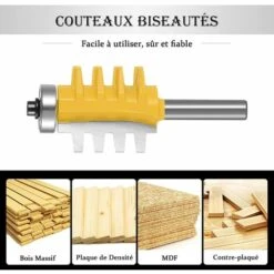Cisea 8 Mm Shank Rail Finger Réversible Joint Router Colle Bit Cône Tenon Fraises Pour Le Travail Du Bois Outils Carpenter 10 Cisea 8 Mm Shank Rail Finger Réversible Joint Router Colle Bit Cône Tenon Fraises Pour Le Travail Du Bois Outils Carpenter -Toupie Soldes 60606738 4