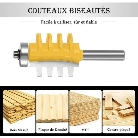 Cisea 8 Mm Shank Rail Finger Réversible Joint Router Colle Bit Cône Tenon Fraises Pour Le Travail Du Bois Outils Carpenter 6 Cisea 8 Mm Shank Rail Finger Réversible Joint Router Colle Bit Cône Tenon Fraises Pour Le Travail Du Bois Outils Carpenter – Image 4