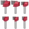 Cisea 6Pcs 8mm Tige Fraise à Rainurer Pour Bois Fraisage à Menuiserie Fraise à Bois Fin Double Tranchant Nettoyage Du Fond De Bois Routeur Bits Dia De Coupe 18/20/22/25/30/32m 1 Cisea 6Pcs 8mm Tige Fraise à Rainurer Pour Bois Fraisage à Menuiserie Fraise à Bois Fin Double Tranchant Nettoyage Du Fond De Bois Routeur Bits Dia De Coupe 18/20/22/25/30/32m -Toupie Soldes 60606768 1