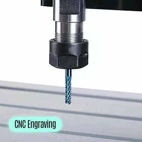 HANBING Fraise à Couteau Pour Machine à Graver En Acier Au Tungstène, Fraise à Maïs Plaqué Bleu (fraise Plaquée Bleu 10pc 0.8-3.175mm) 6 HANBING Fraise à Couteau Pour Machine à Graver En Acier Au Tungstène, Fraise à Maïs Plaqué Bleu (fraise Plaquée Bleu 10pc 0.8-3.175mm) – Image 4