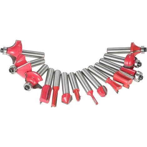 FLYME Fraise Defonceuse 15 Pcs 6.35mm Fraise à Rainurer Fraise à Bois Routeur Bit 1/4" Milling Cutter Router Bit Kit Avec Boîtier En Bois 5 FLYME Fraise Defonceuse 15 Pcs 6.35mm Fraise à Rainurer Fraise à Bois Routeur Bit 1/4" Milling Cutter Router Bit Kit Avec Boîtier En Bois – Image 3