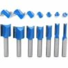 MINKUROW 7Pcs Fraise Droite à Queue De 8 Mm, 6mm 8mm 10mm 12mm 14mm 18mm 20mm De Diametre Fraise à Bois Routeur à Coupe Droite Flush Trim Pattern Router Pour Le Travail Du Bois -Toupie Soldes 60995850 1