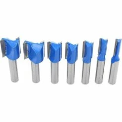 MINKUROW 7Pcs Fraise Droite à Queue De 8 Mm, 6mm 8mm 10mm 12mm 14mm 18mm 20mm De Diametre Fraise à Bois Routeur à Coupe Droite Flush Trim Pattern Router Pour Le Travail Du Bois -Toupie Soldes 60995850 2