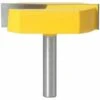 SINCèREETALI Fraise Defonceuse 8mm, Fraise Rabotage De Surface De Nettoyage De Fond, T-Track Routeur à Rainure En T Forme Routeur Bits, 8x57mm En Bas, Lame Jaune