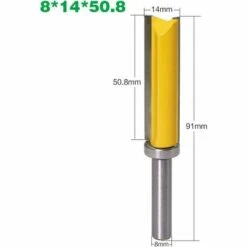 MINKUROW Fraise Pour Défonceuse, Affleureuse Et Toupie Ensemble De Bits De Routeur De Modèle De Motif De Finition Embout De Garniture Affleurante à Queue Fraise à Affleurer à Roulement 8 Mm -Toupie Soldes 63693156 5