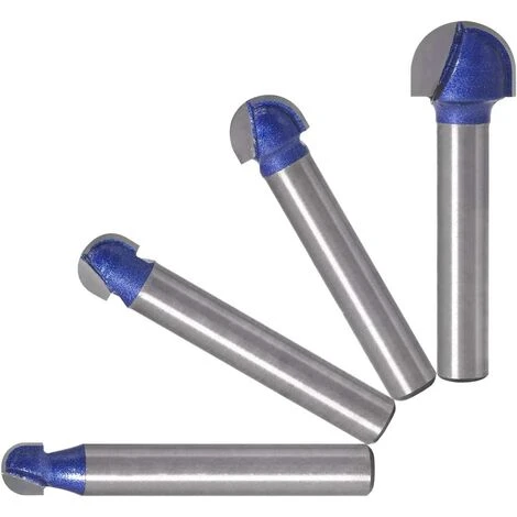 LYCXAMES 4pcs 6.35mm Nez Rond Core Box Routeur Bits 6.35mm, 7.94mm, 9.52mm, 12.7mm Outil De Coupe De Fraisage Du Bois Blue 3 LYCXAMES 4pcs 6.35mm Nez Rond Core Box Routeur Bits 6.35mm, 7.94mm, 9.52mm, 12.7mm Outil De Coupe De Fraisage Du Bois Blue