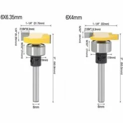 LYCXAMES 2Pcs 6mm Shank Embout De Fraise à Roulement Supérieur, Fraise Circulaire à Rainurer, Fraise à Bois -Toupie Soldes 63814125 2