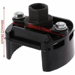 PERLE RARE Clé Filtre à Huile Carré Universelle Réglable 1/2 Inch Noir (60-80mm) -Toupie Soldes 63825636 3