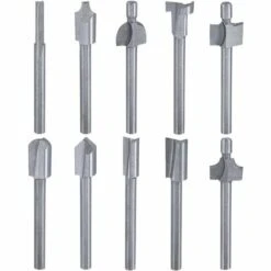 LITZEE Ensemble De Fraises à Défoncer, 3mm(1/8") Fraises Rotatives Gravure à Bois Pour Bricolage Gravure Menuiserie Dremel Accessoires Outils