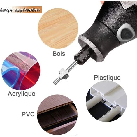 LITZEE Ensemble De Fraises à Défoncer, 3mm(1/8") Fraises Rotatives Gravure à Bois Pour Bricolage Gravure Menuiserie Dremel Accessoires Outils 4 LITZEE Ensemble De Fraises à Défoncer, 3mm(1/8") Fraises Rotatives Gravure à Bois Pour Bricolage Gravure Menuiserie Dremel Accessoires Outils – Image 2