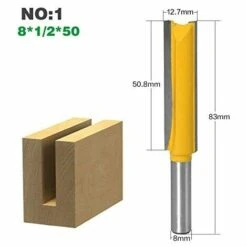 HEGUYEY 3pcs 8mm Flush Trim Router Bits Extra Long Mèches Carbide Router Bits à Bois Fraise à Menuiserie Outil De Woodworking Cutter Lame 50mm 63mm 76mm -Toupie Soldes 64047359 3