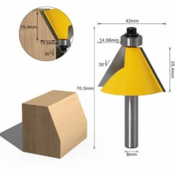 HEGUYEY Fraise à Chanfreiner, 3 Pièces Biseautée Routeur Bits Fraise à Bois Avec Boîtier Biseautée Routeur Bits Fraises à Défoncer Carbure De Tungstène 8 Mm 15°, 22.5°, 30° Pour Outils De Menuiserie 11 HEGUYEY Fraise à Chanfreiner, 3 Pièces Biseautée Routeur Bits Fraise à Bois Avec Boîtier Biseautée Routeur Bits Fraises à Défoncer Carbure De Tungstène 8 Mm 15°, 22.5°, 30° Pour Outils De Menuiserie -Toupie Soldes 64047437 5